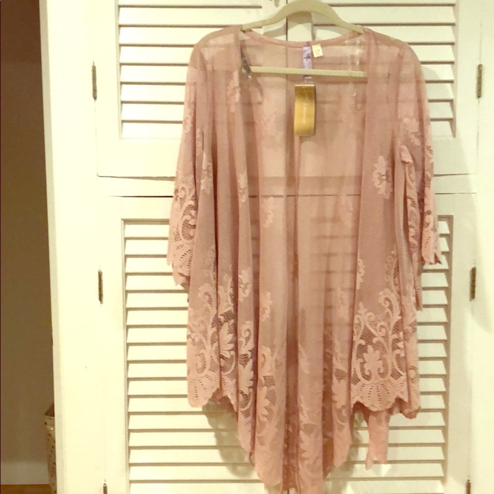 Blush lace kimono- super boho style
